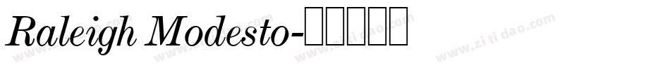 Raleigh Modesto字体转换